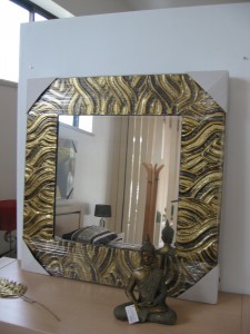 Espelho Quad.Dourado